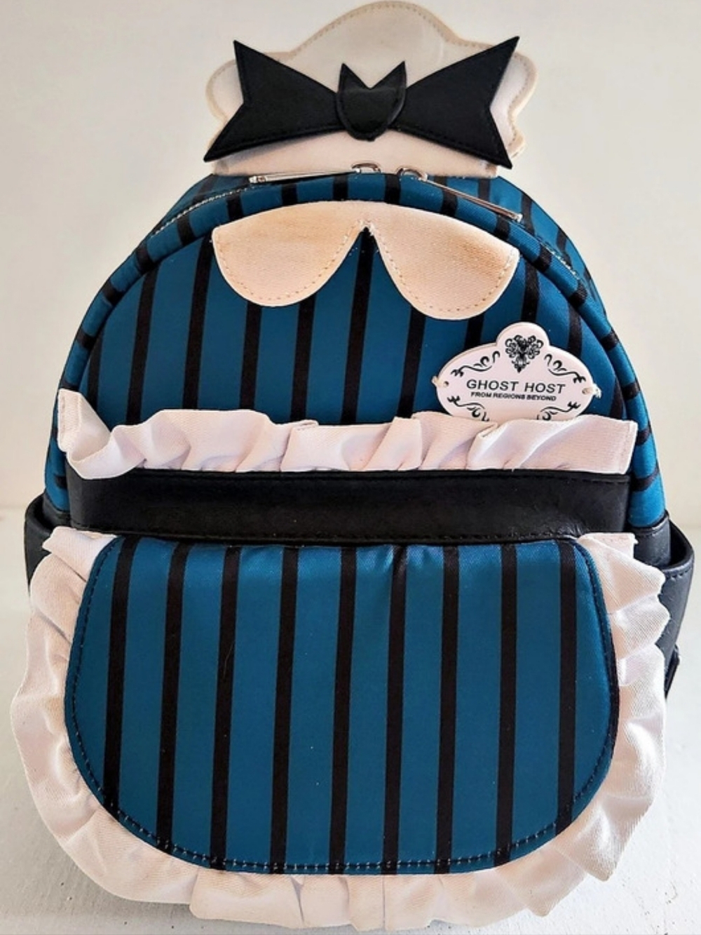 Disney Parks Loungefly Ghost Host Striped Backpack